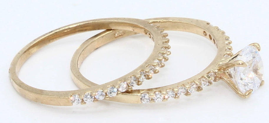 DUO ANILLOS ORO 10KL T7 2.5 AN10K13