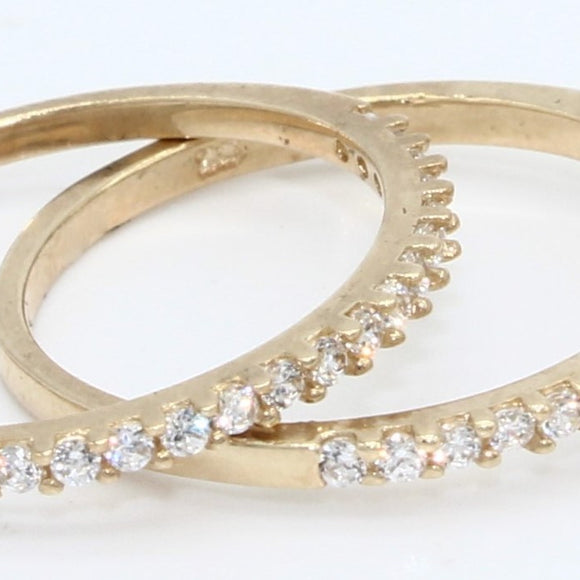 DUO ANILLOS ORO 10KL T7 2.5 AN10K13