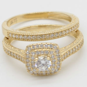 DUO ANILLOS ORO 10KL T8 4.1 AN10K148