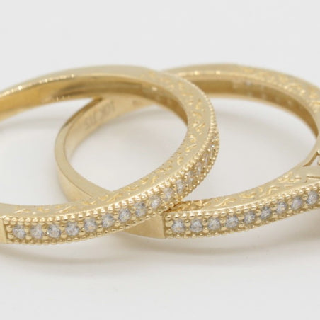 DUO ANILLOS ORO 10KL T8 4.1 AN10K148