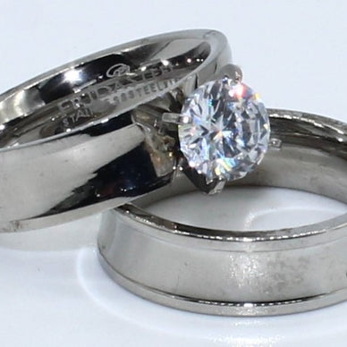 DUO ANILLOS ACERO ANAC59