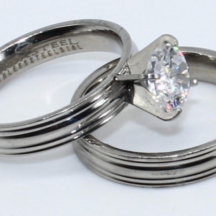 DUO ANILLOS ACERO ANAC84