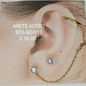 ARETES ACERO BZA BO 011 Lalú Joyas