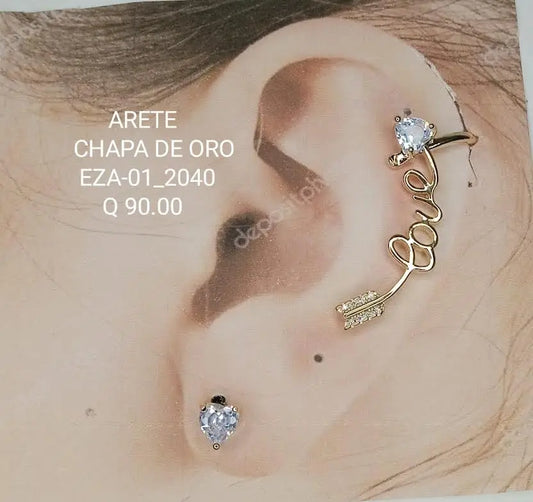 ARETES CHAPA EZA 01 2040 Lalú Joyas