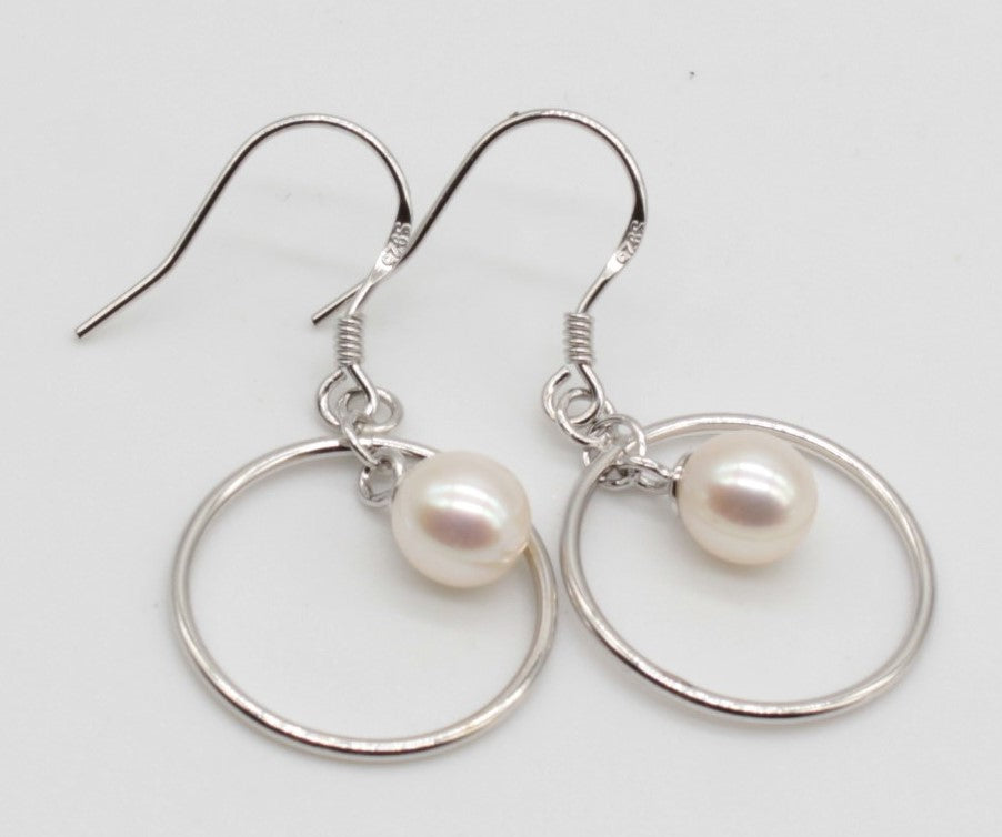 ARETE PLATA CON PERLA ARPERVG40