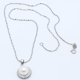 CADENA PLATA CON DIJE PERLA COPERVG95