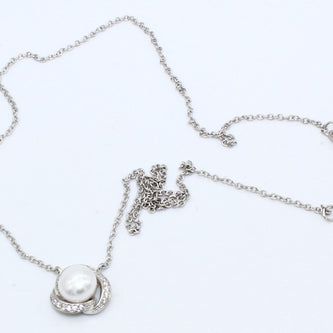 CADENA PLATA CON DIJE PERLA COPERVG97