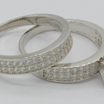 DUO ANILLOS DE PLATA 925 GAN17 Lalú Joyas