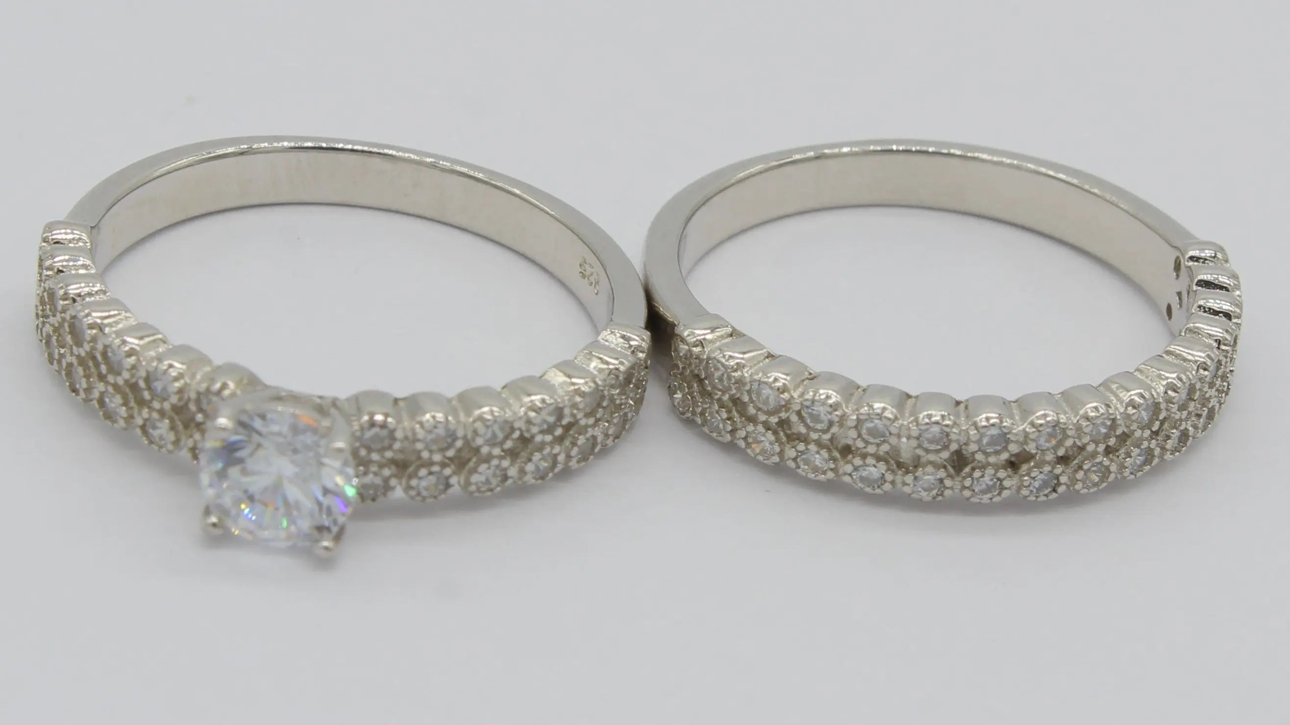 DUO ANILLOS DE PLATA 925 GAN25 Lalú Joyas