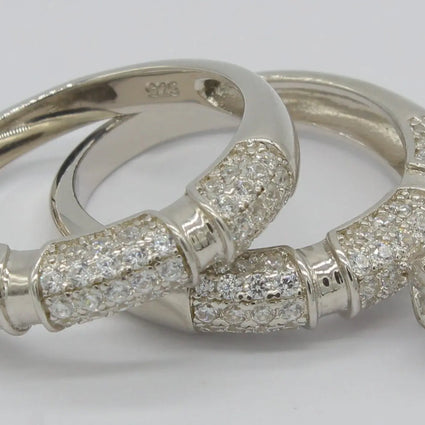 DUO DE ANILLOS DE PLATA 925 GAN13 Lalú Joyas
