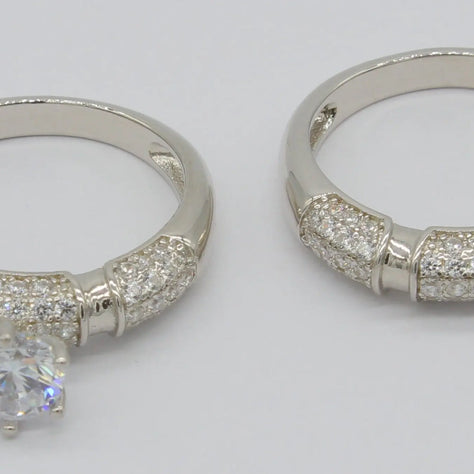 DUO DE ANILLOS DE PLATA 925 GAN13 Lalú Joyas
