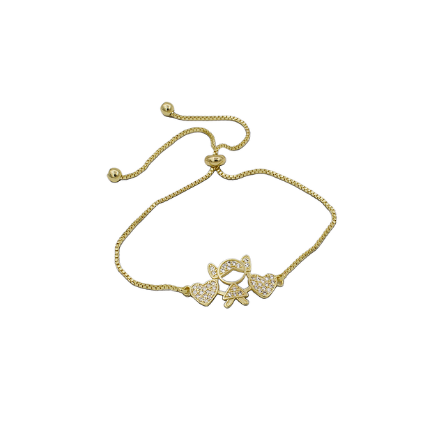PULSERA CHAPA DE ORO LS-08740004