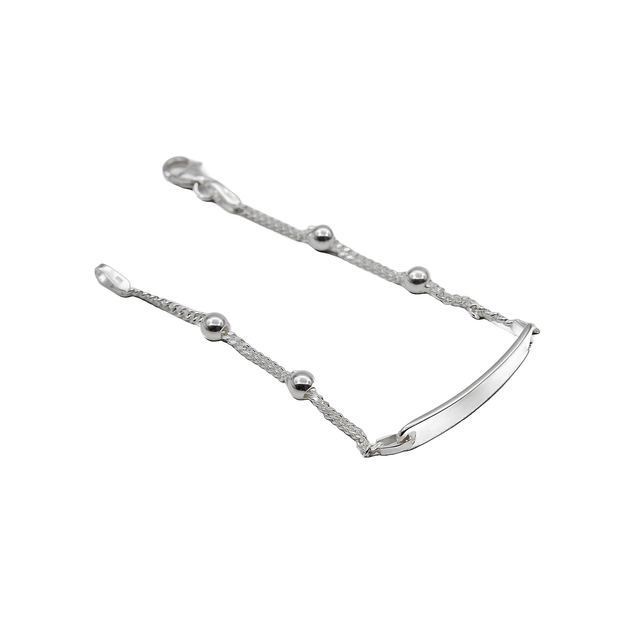 PULSERA PLATA CON PLACA DE NIÑO/A P8AP0269 CADYPUL 3.1