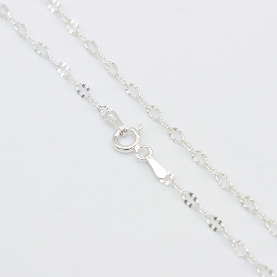CADENA PLATA DROP OVAL DAISY 025 40cm PDRD02540 CADYPUL 1.6