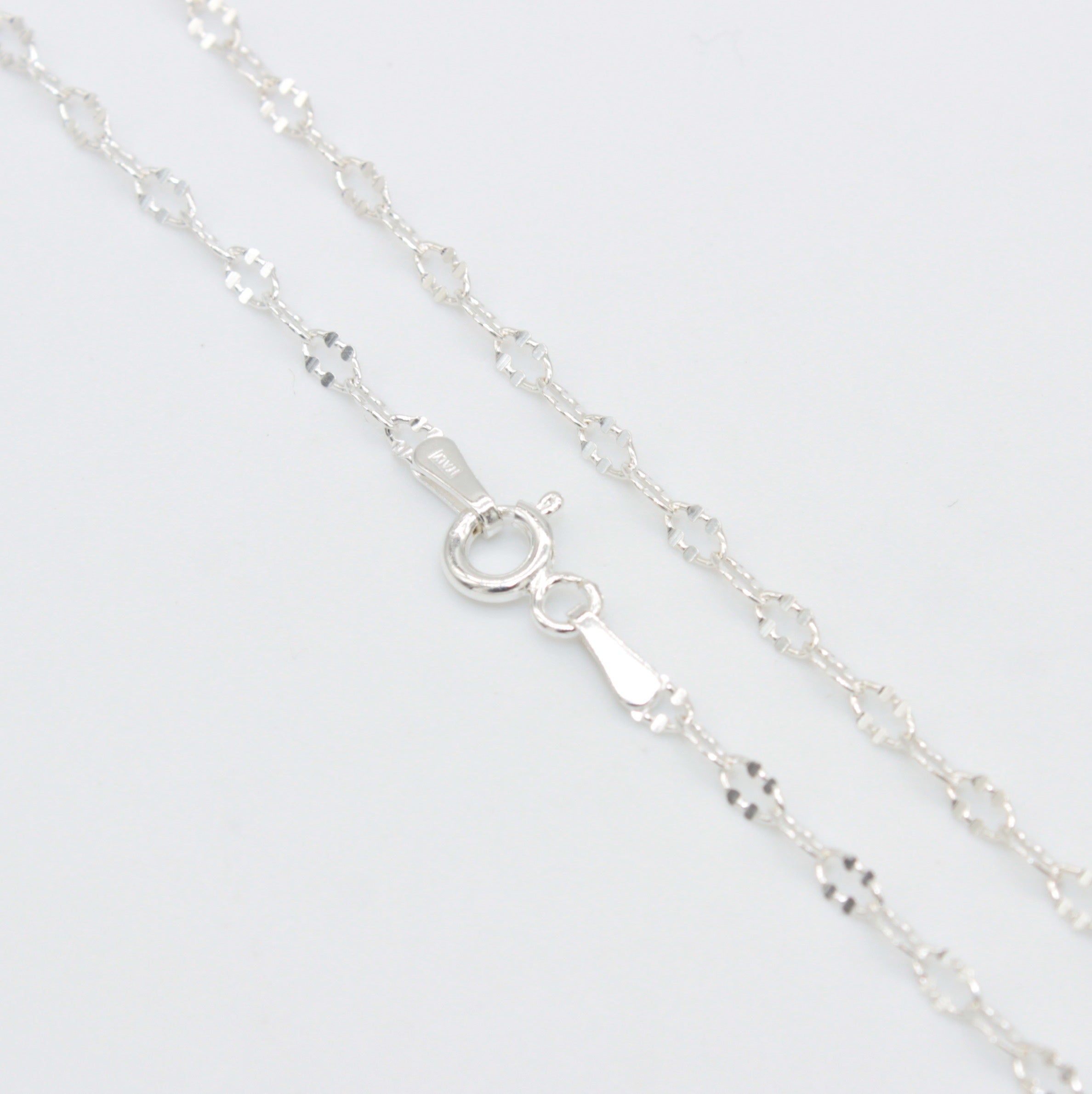 CADENA PLATA DROP OVAL DAISY 025 40cm PDRD02540 CADYPUL 1.6