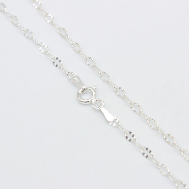 CADENA PLATA DROP OVAL DAISY 025 40cm PDRD02540 CADYPUL 1.6
