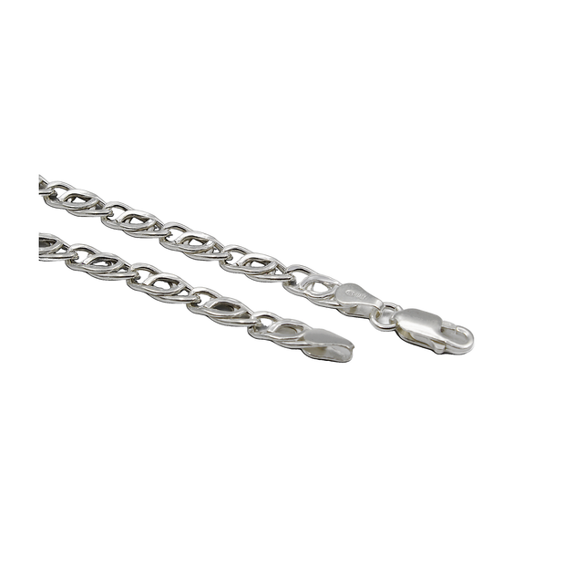 PULSERA PLATA PERNICHE OJO DE TIGRE ABIERTA 100 21.5cm PPEH10021 CADYPUL 4.0
