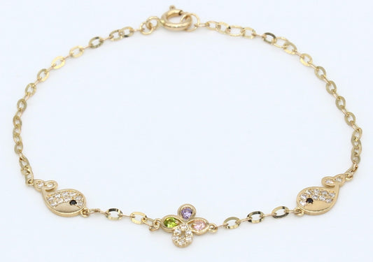 PULSERA PARA NIÑA ORO 10KL 1.1 PU10K21