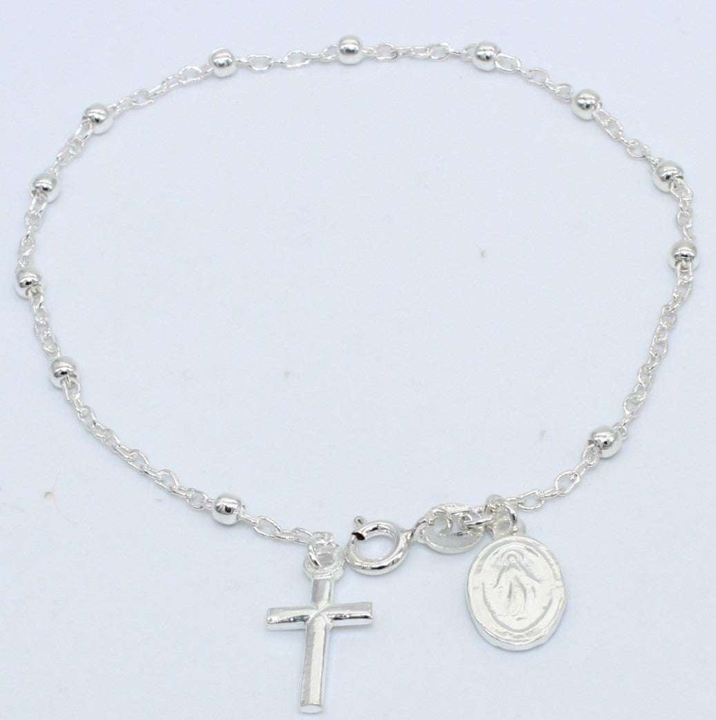 PULSERA ROSARIO PLATA PUL52 ESP 2.5