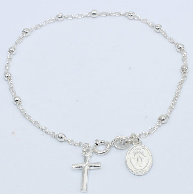 PULSERA ROSARIO PLATA PUL52 ESP 2.5