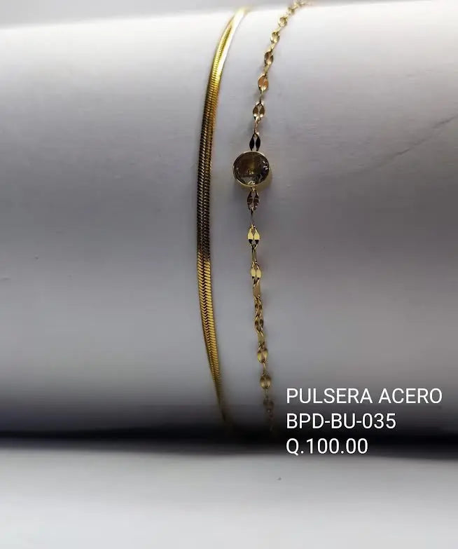 PULSERA ACERO BPD BU 035 Lalú Joyas