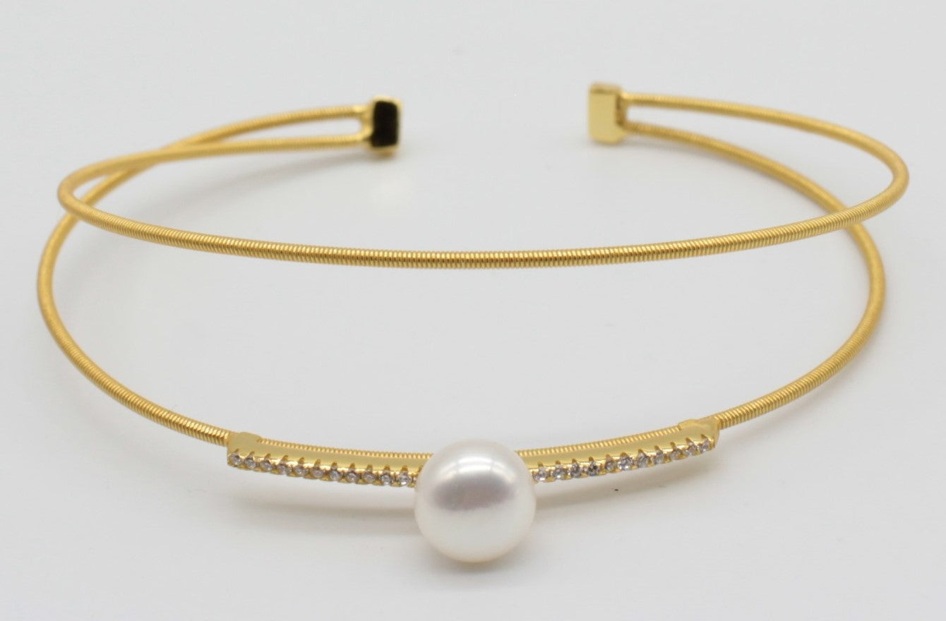 PULSERA CON PERLA Y PLATA PUPERVG40