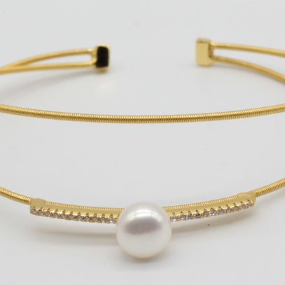 PULSERA CON PERLA Y PLATA PUPERVG40