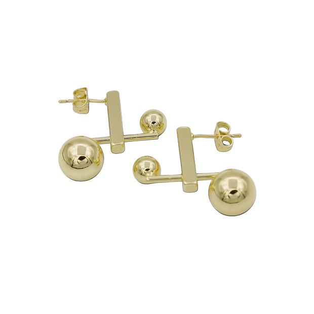 ARETES CHAPA DE ORO R-19420001