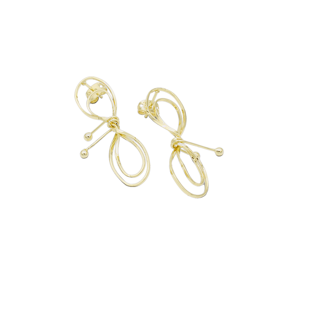 ARETES CHAPA DE ORO R-19820001