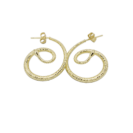 ARETES CHAPA DE ORO R-26400001