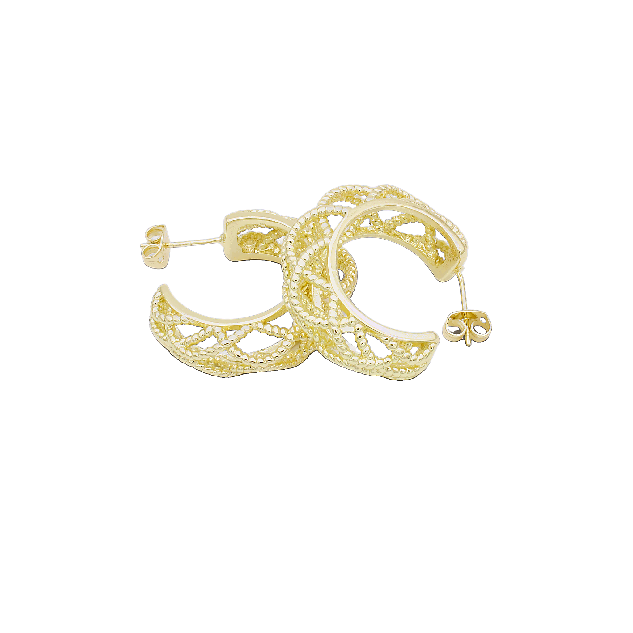ARETES CHAPA DE ORO R-26490001