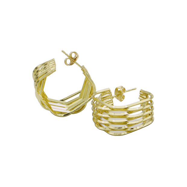 ARETES CHAPA DE ORO R-27030001