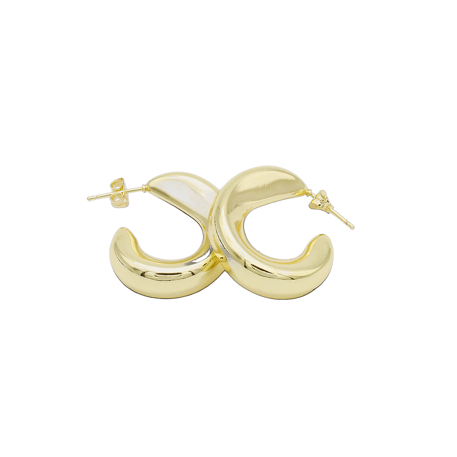 ARETES CHAPA DE ORO R-28130001