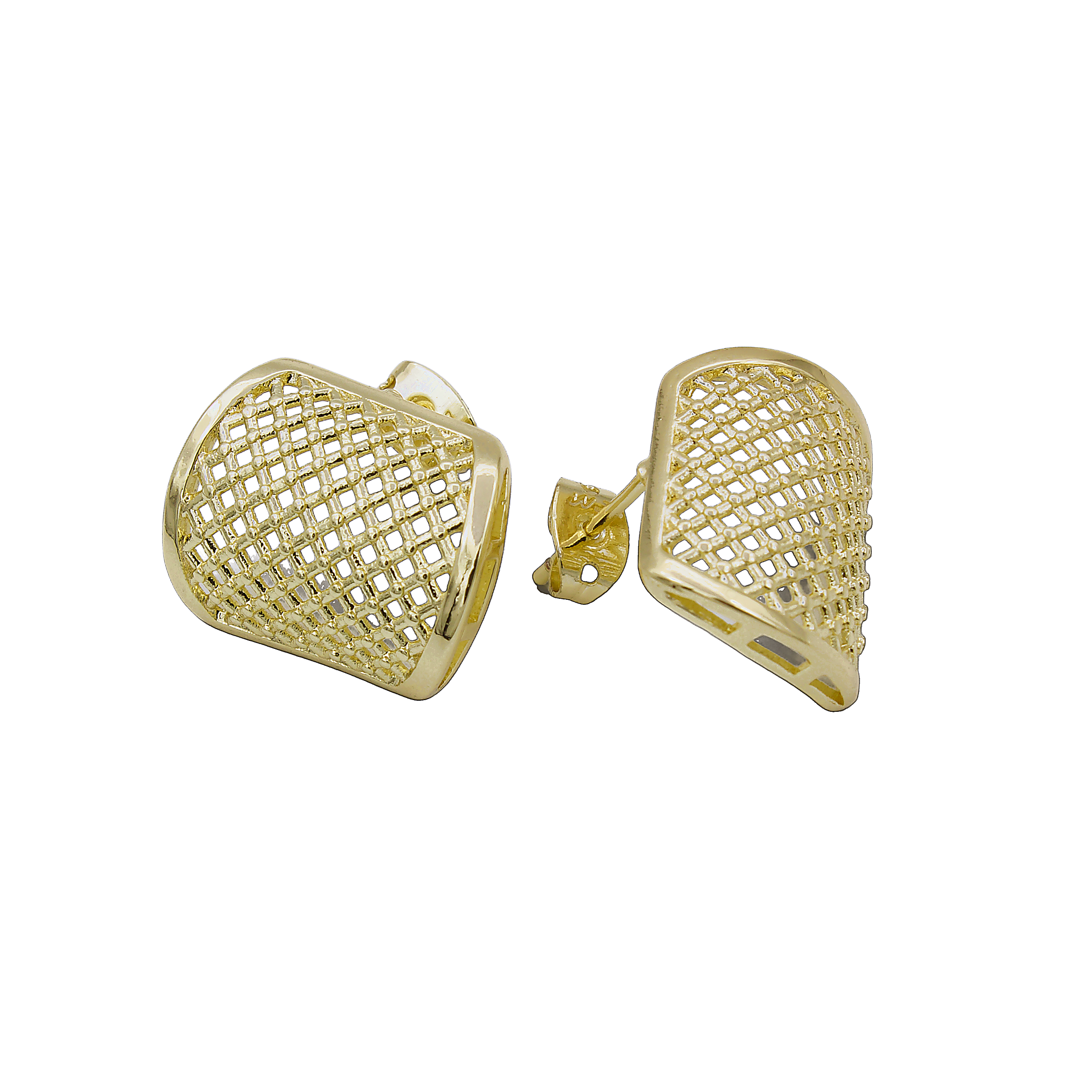 ARETES CHAPA DE ORO R-28170001