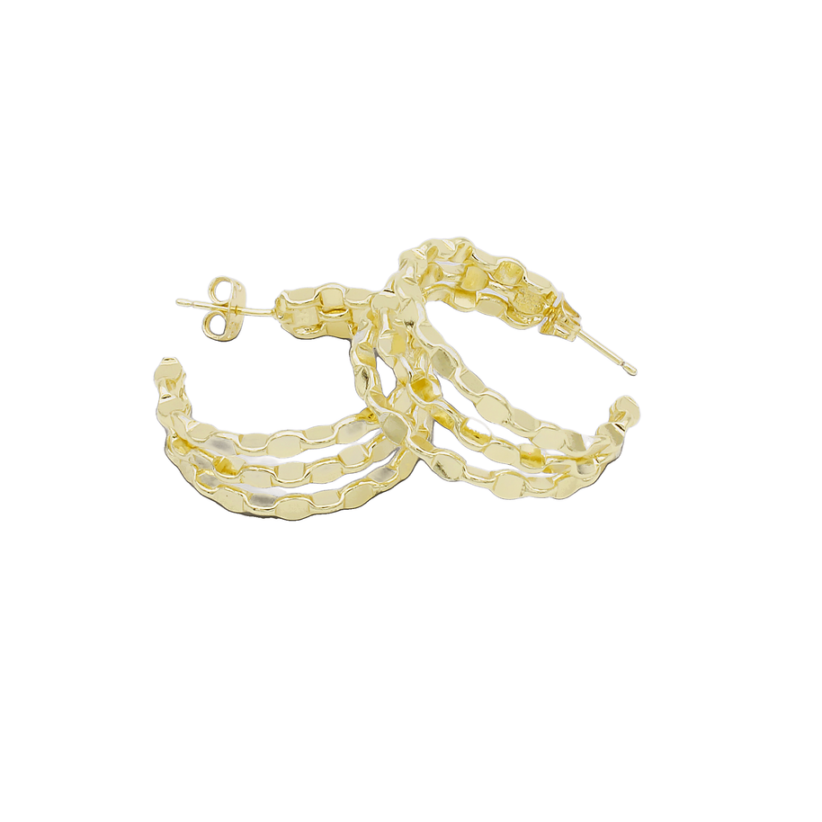ARETES CHAPA DE ORO R-29760001