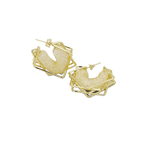 ARETES CHAPA DE ORO R-33230002