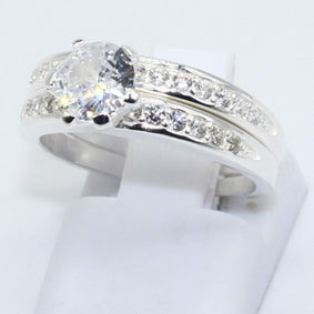 DUO DE ANILLOS PLATA R000322