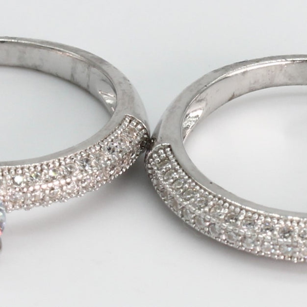 DUO ANILLOS PLATA 925 T7 RO66