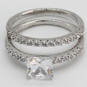 DUO ANILLOS PLATA 925 RO67