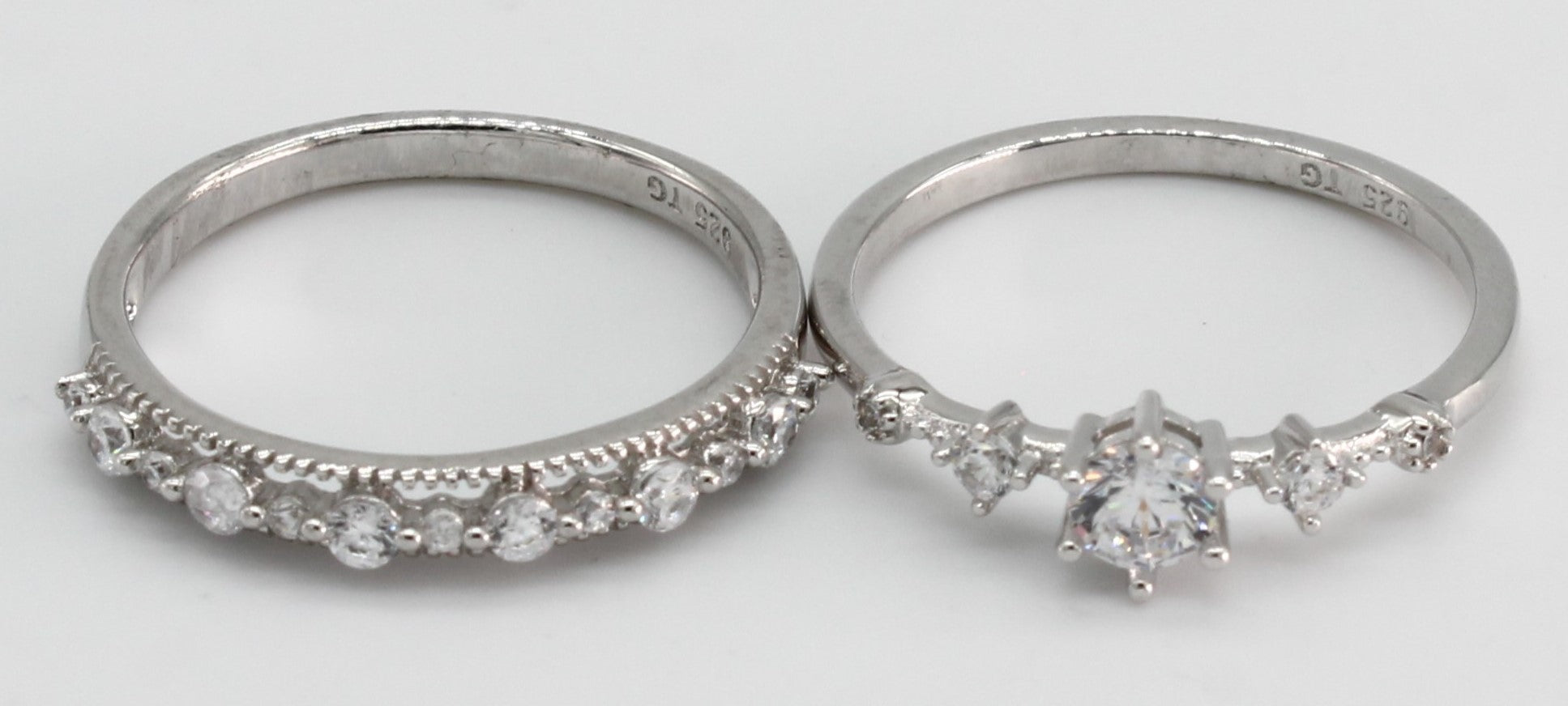 DUO ANILLOS PLATA 925 T7 RO69