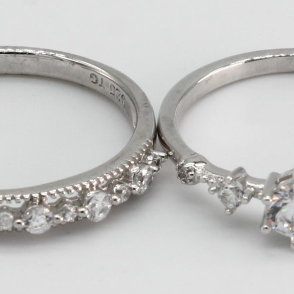 DUO ANILLOS PLATA 925 T7 RO69