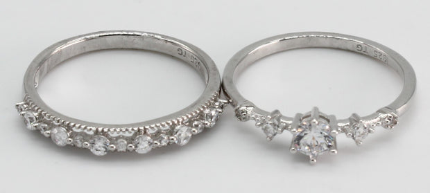 DUO ANILLOS PLATA 925 T7 RO69