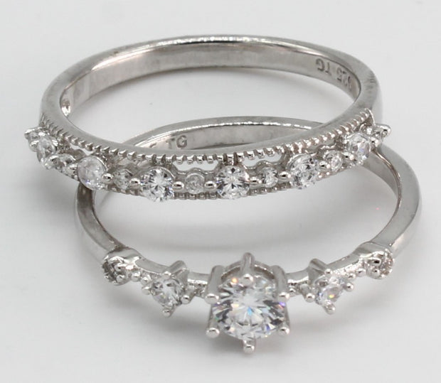 DUO ANILLOS PLATA 925 T7 RO69