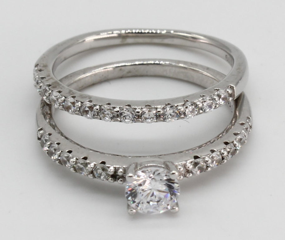 DUO ANILLOS PLATA 925 RO70
