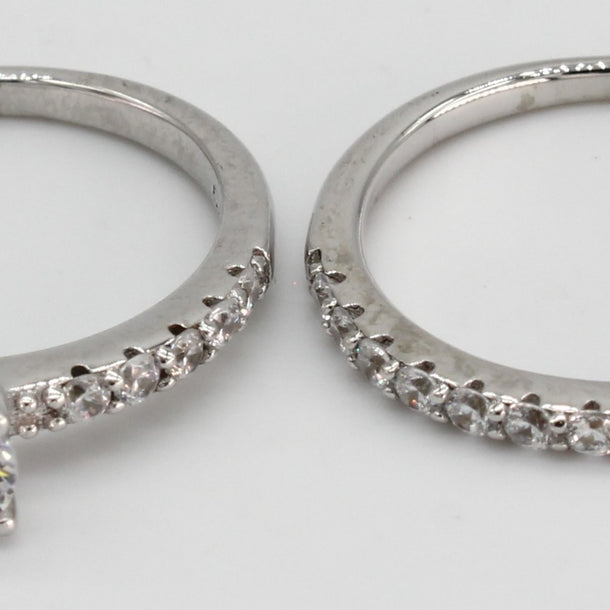 DUO ANILLOS PLATA 925 RO70