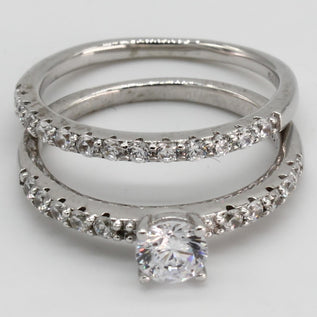 DUO ANILLOS PLATA 925 RO70