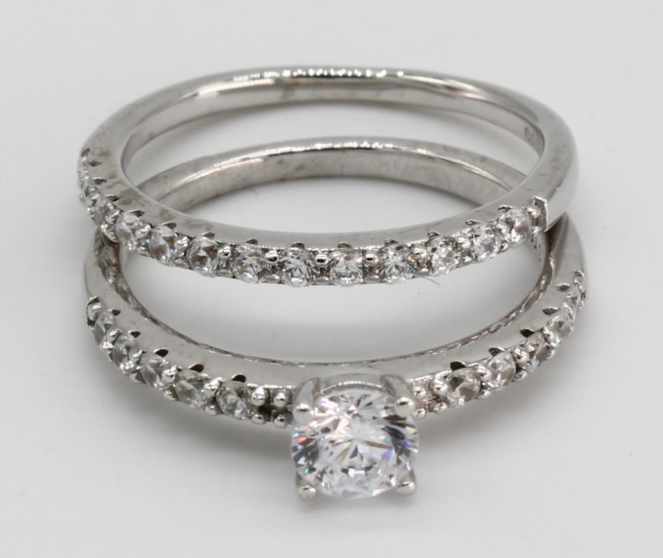DUO ANILLOS PLATA 925 RO70