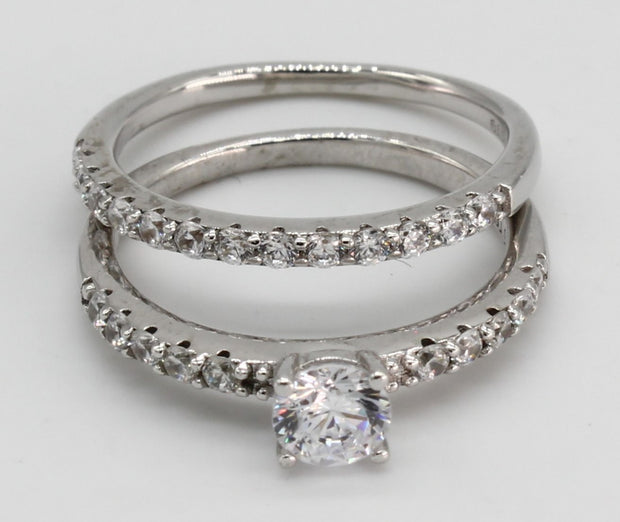 DUO ANILLOS PLATA 925 RO70