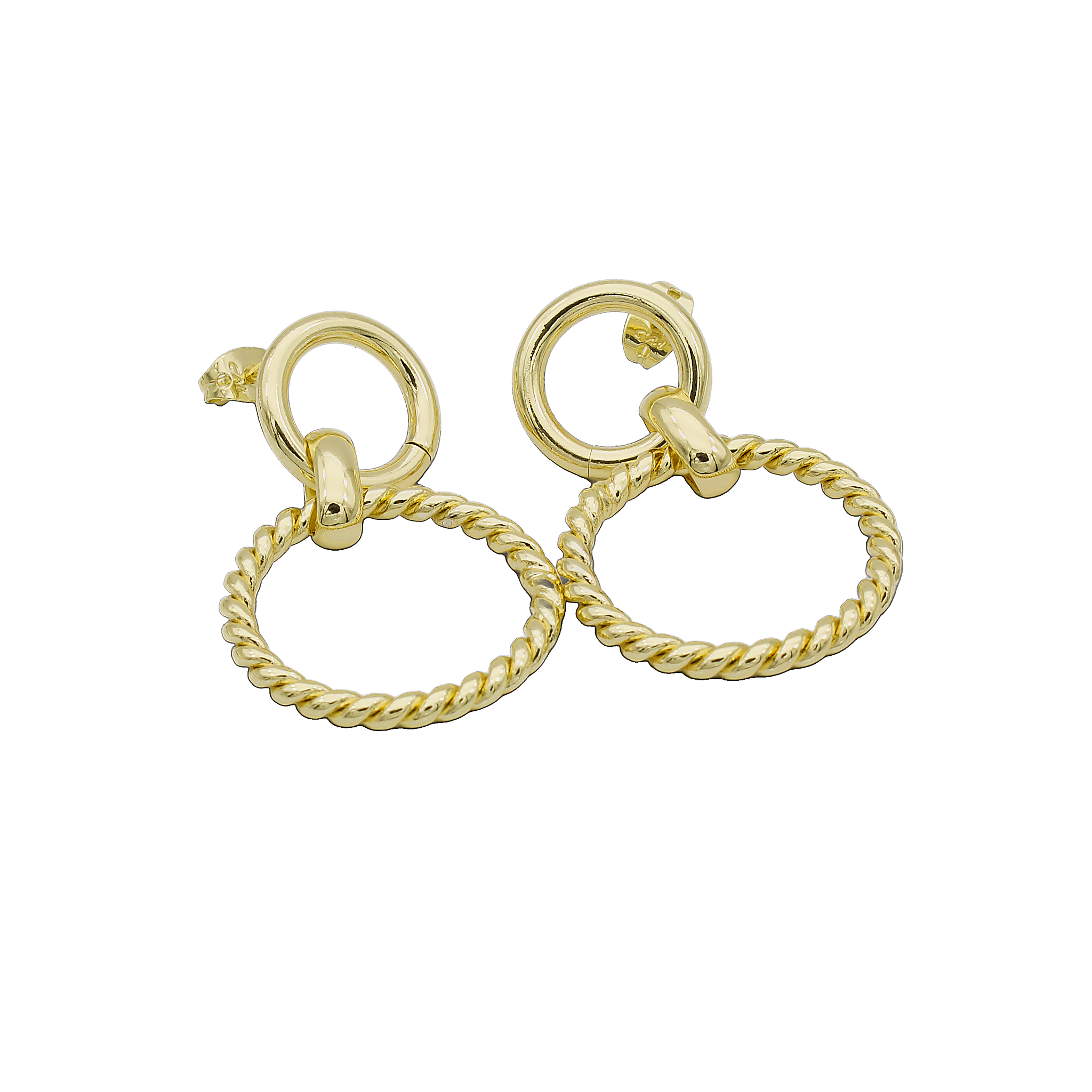 ARETES CHAPA DE ORO RS-01860001