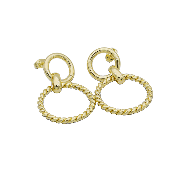 ARETES CHAPA DE ORO RS-01860001